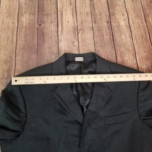 Jos. A. Bank Mens Blazer Charcoal Size 42L 3 Button Front Wool Cashmere Blend - Picture 5 of 15